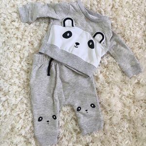 Cat & Jack Panda Outfit Size Newborn